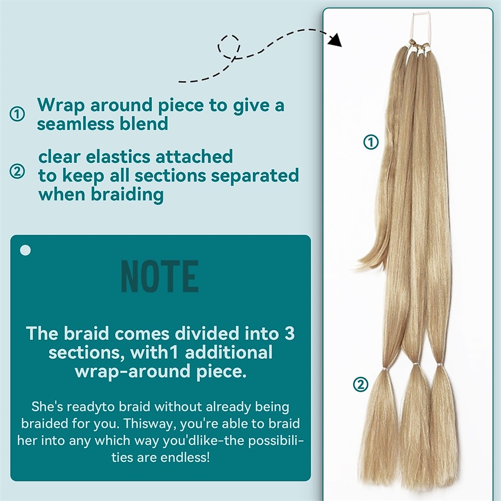 lang gevlochten paardenstaartverlenging met steil haar wikkel rond paardenstaart hair extensions met haarband zacht gezond synthetisch haar stuk voor vrouwen meisjes dagelijks 2026 - $16.49 –P15