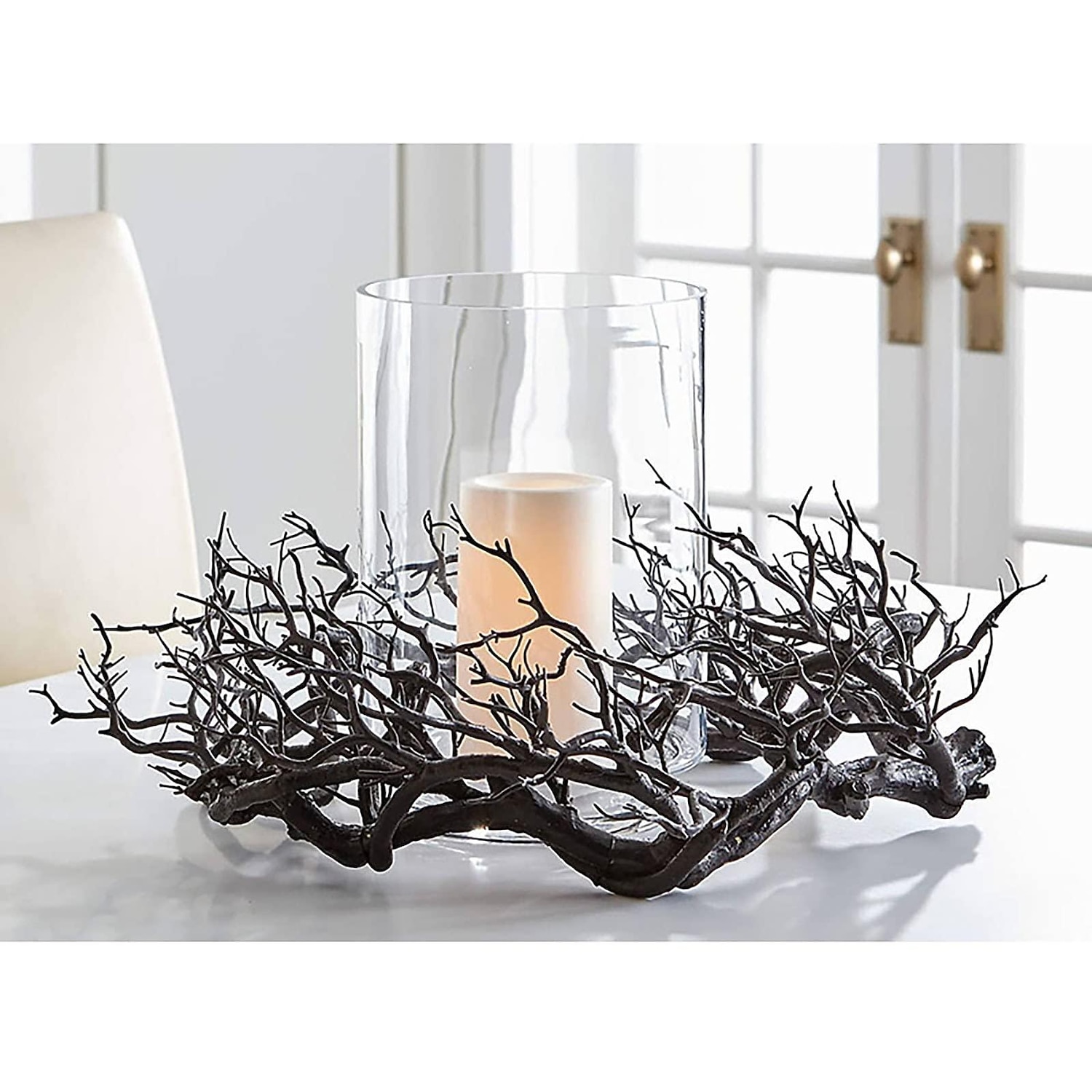 Halloween Wreath Decoration for Front Door Orange Lights Glitter Black Branch Wreath Halloween Decorations Home Indoor Outdoor Party Wall Decor Vintage Outside Hanging Window Garland Yard Scary 2026 - $21.79 –P6
