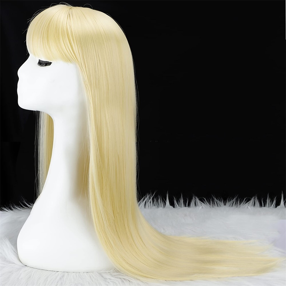 fehér paróka egyenes fehér paróka nőknek szintetikus színes platina fehér paróka cosplay 2025 - $23.99 -P4