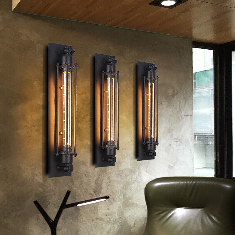 průmyslová nástěnná světla kovová trubka nástěnné světlo retro vodní dýmky steampunk design flétna umění pro obývací pokoj ložnice restaurace podkrovní bar kavárna 110-240v 2025 - $132.99 –P5