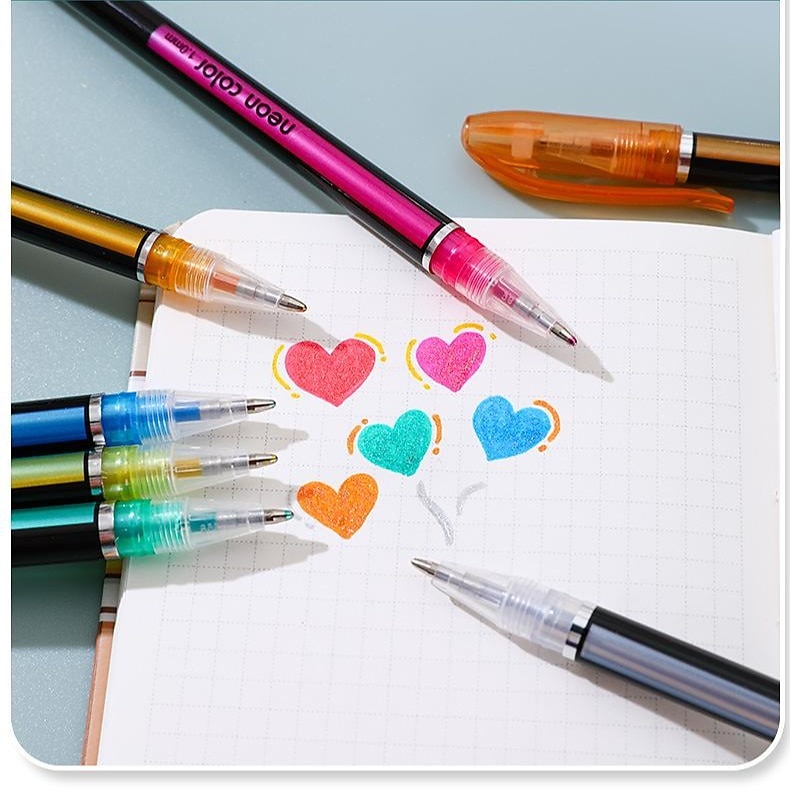 penna gel glitter colore penna neutra penna a sfera penna conto mano stelle luminose lampeggianti per bambini colore speciale per prendere appunti del 2025 a $16.99 –P4