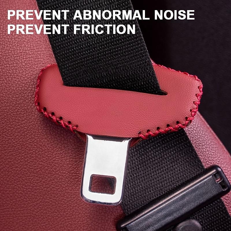 Car Safety Belt Buckle Clip Protection Cover Leather Interior Seat Belt Protector Anti Slip Cover Safety Car Accessories 2026 - $10.99 –P11