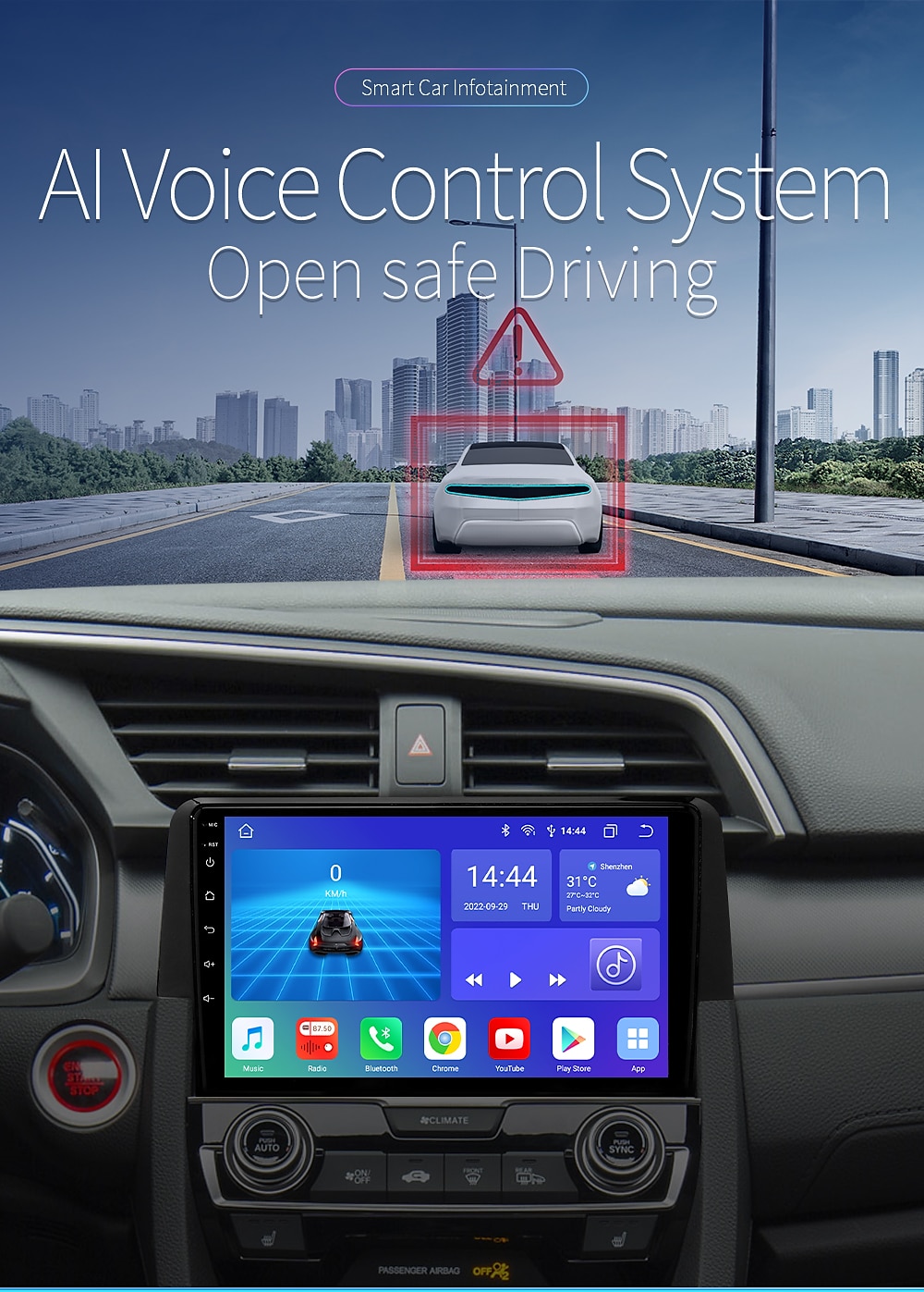 Android 12 Car Multimedia DSP For Honda Civic 10th 2016-2021 Radio Video Navigation Stereo Head Unit Screen Carplay 2025 - $228.79 –P1