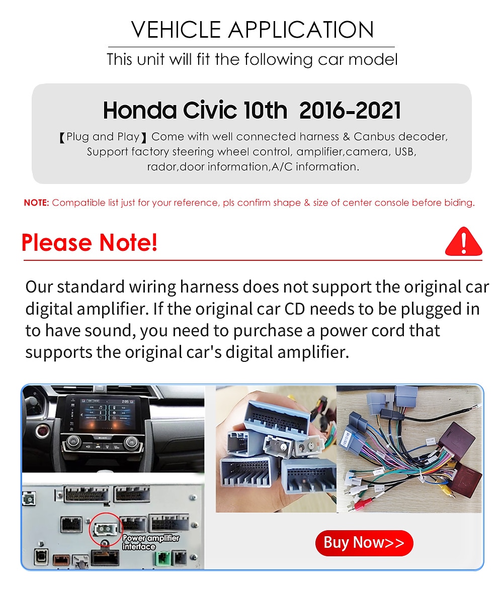Android 12 Car Multimedia DSP For Honda Civic 10th 2016-2021 Radio Video Navigation Stereo Head Unit Screen Carplay 2025 - $228.79 –P3