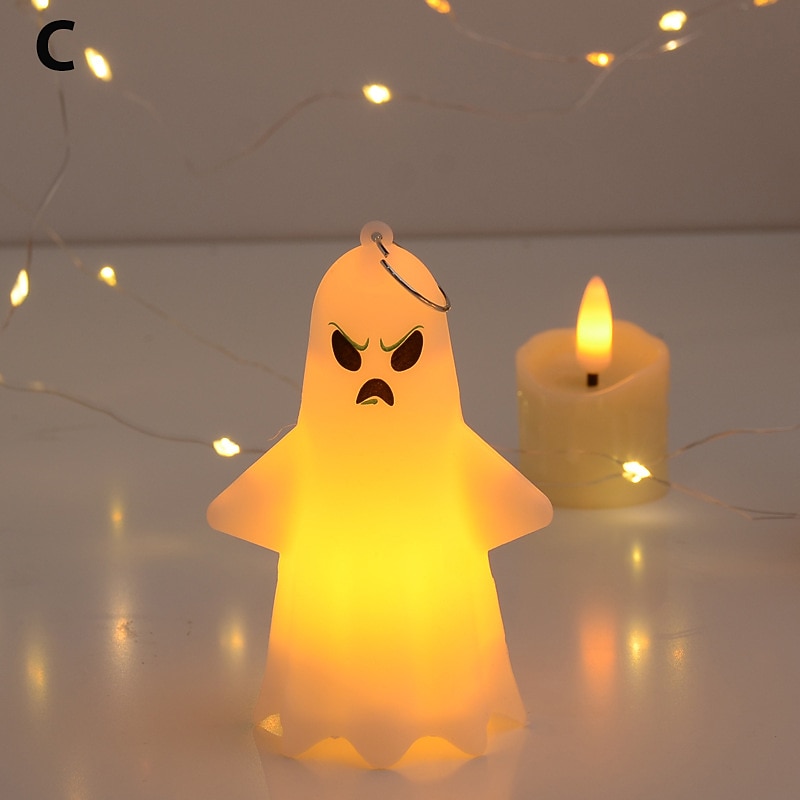 valaistu haamuriipus halloween led elektroninen kynttilä juhlarekvisiitta tunnelma koristelu halloween ornamentti 2025 - $4.99 –P8