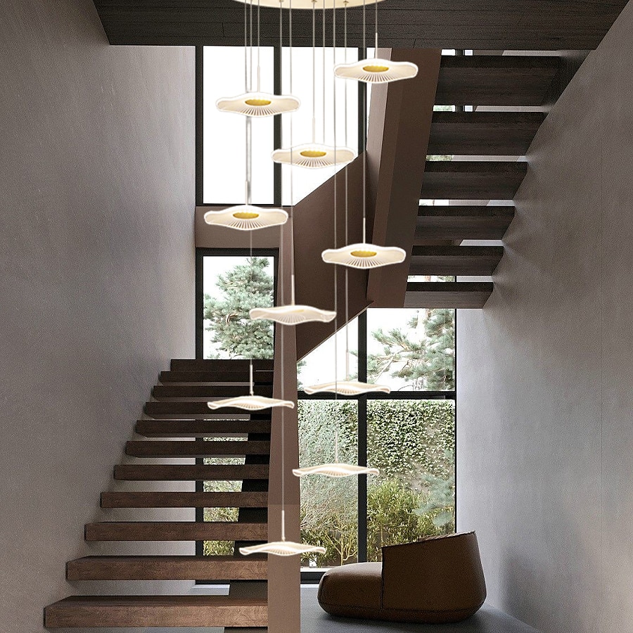 180 cm Enkelt design Øyesign Anheng Lys Metall Akryl galvanisert Malte overflater Moderne Nordisk stil 110-120V 220-240V 2025 - $223.49 –P13