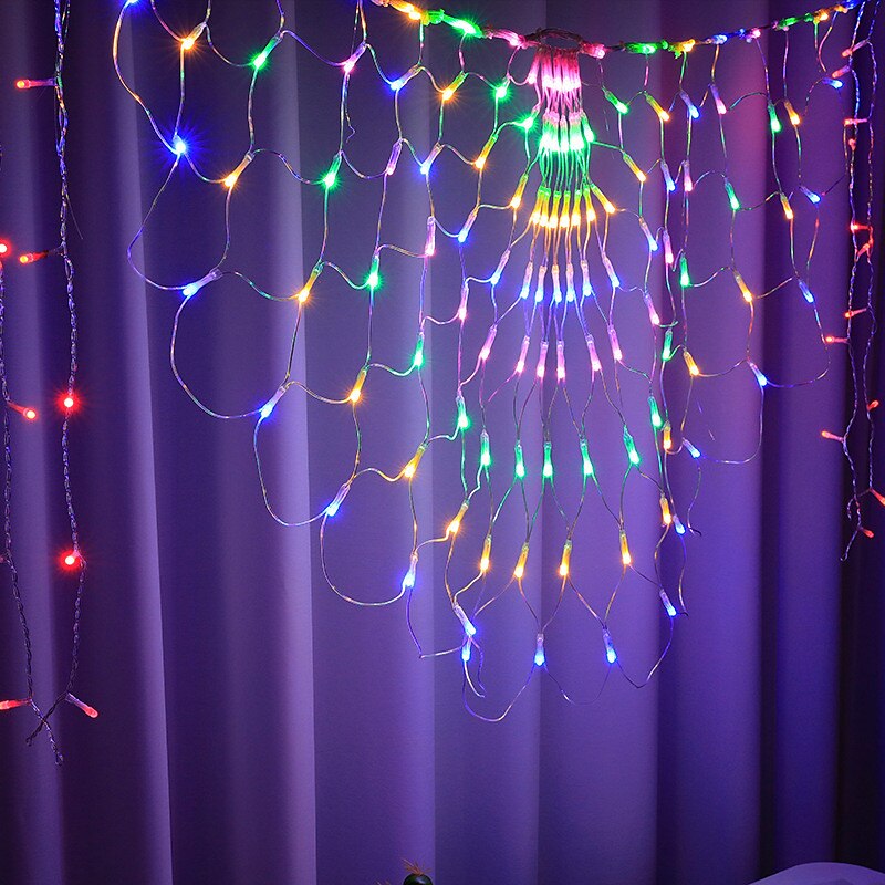 Guirlande lumineuse d'extérieur à LED en forme de paon, 3 m, 424 LED, pour rideau de fenêtre, pour mur de fond, lumière féerique de Noël, prise EU US AU UK de 2025 ? $49.99 –P12