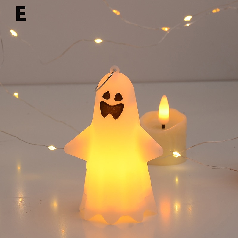 valaistu haamuriipus halloween led elektroninen kynttilä juhlarekvisiitta tunnelma koristelu halloween ornamentti 2025 - $4.99 –P5