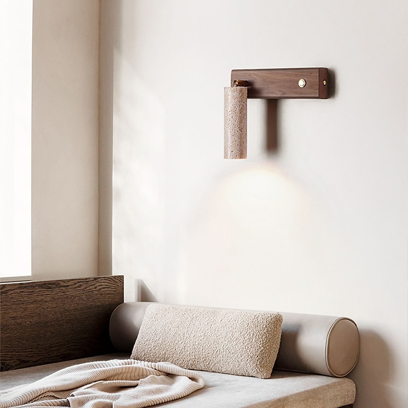 Lámpara de pared led y luz de lectura, apliques de pared multifuncionales de piedra, lámpara de pared led para dormitorio, apliques de pared junto a la cama, luz de lectura 110-240v 2025 - $190.99 –P4