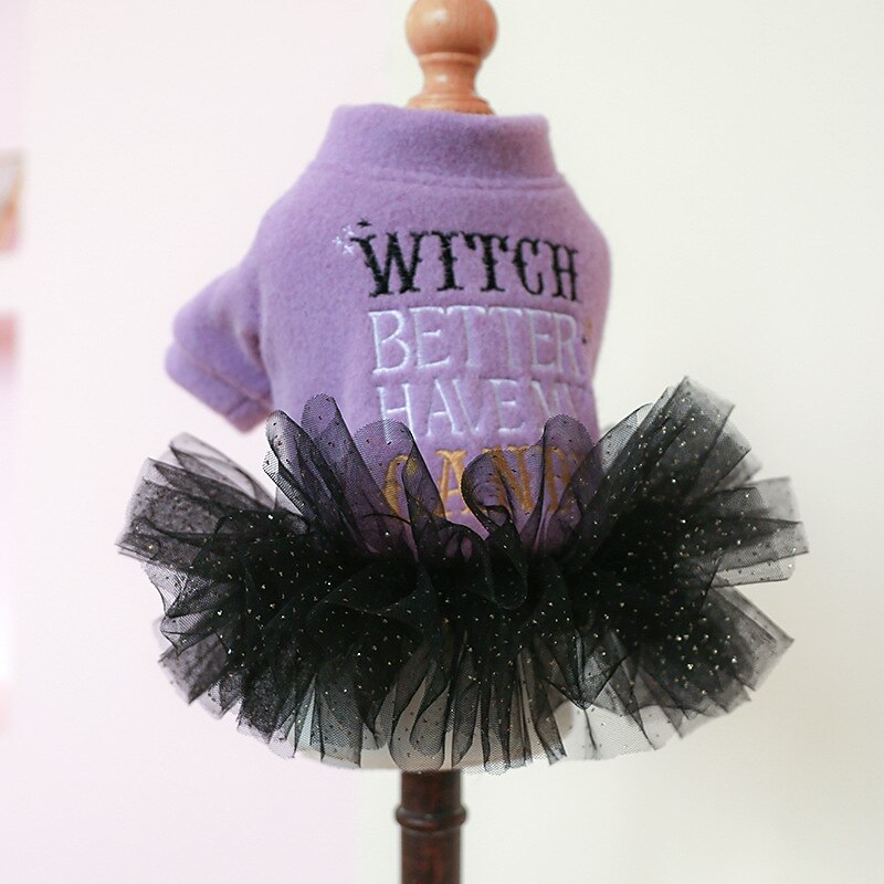 Собаки Коты Платья Для вечеринки Веселая Дышащий Мягкий Влажная чистка Удобный на открытом воздухе Хэллоуин На каждый день Одежда для собак for  2025 - $27.99 –P7