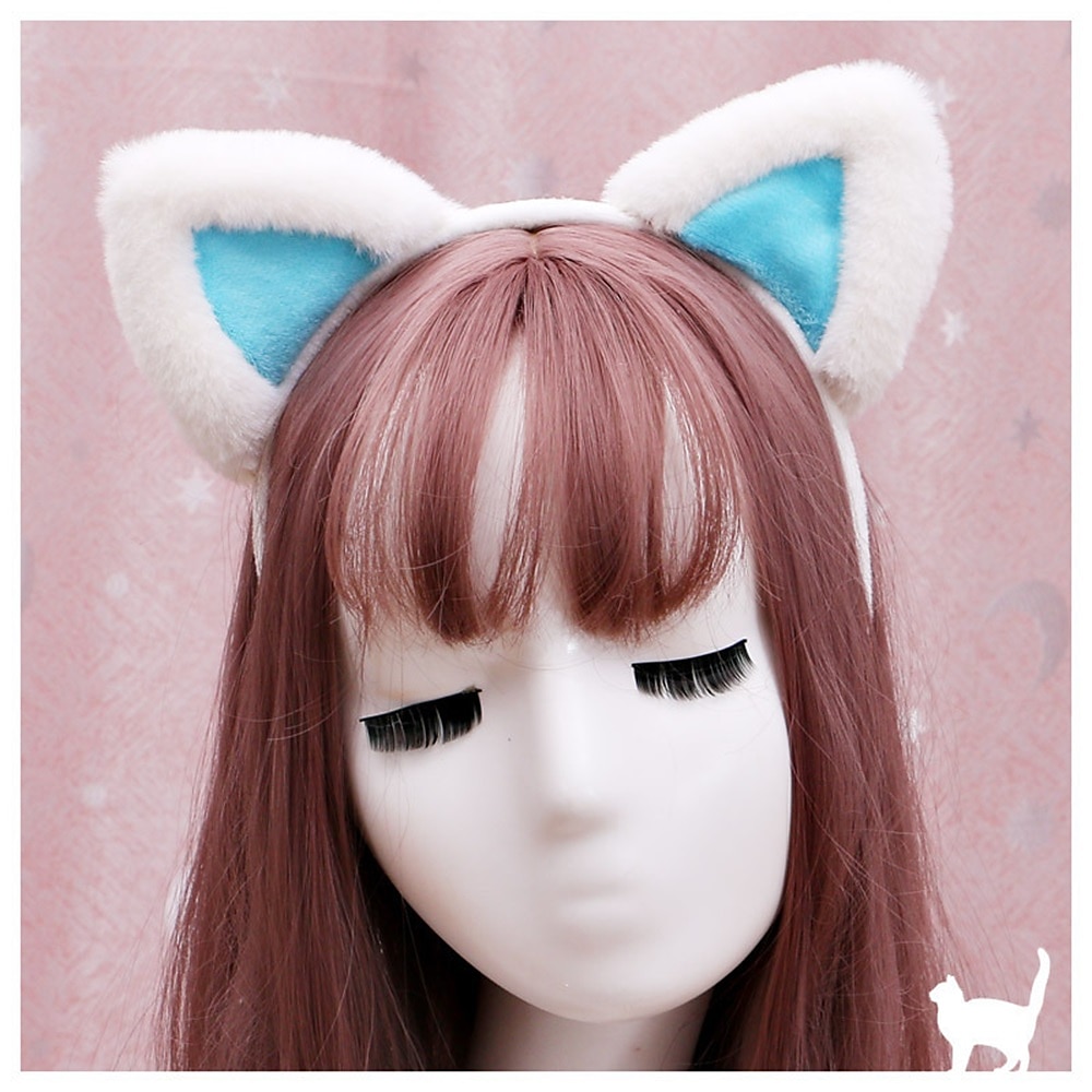 Handmade Cute Lolita Hair Ornaments Animal Ears Headdress Cosplay Props Lo Mother Cat'S Ears (Steamed Cat-Ear Shaped Bread) Hair Hoop 2025 - $8.49 –P1