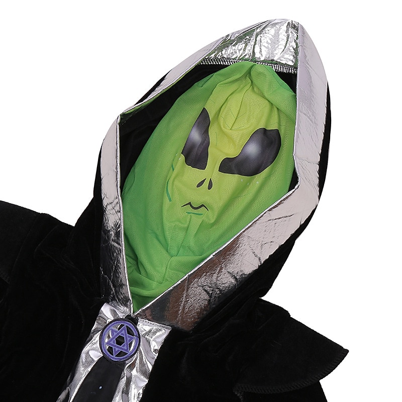 Barn Gutt Halloween Kappe Yttertøy Tegneserie Langermet Frakk Ytelse Mote Alien-sjef Høst Vinter 7-13 år 2025 - $34.99 –P12