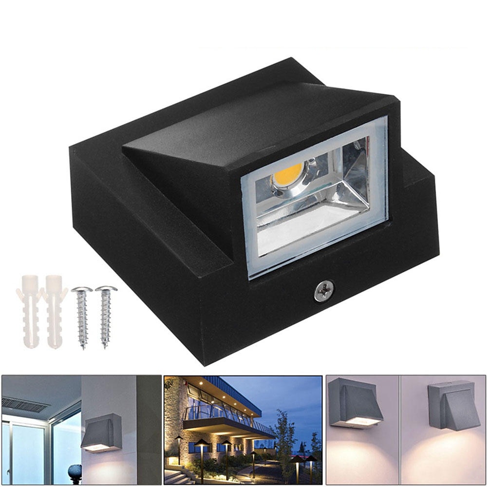 مصباح جداري LED خارجي 2 وات 4 وات لأعلى/لأسفل إضاءة داخلية 1/2 رأس منحني مقاوم للماء IP65 مصباح جداري لغرفة النوم الحديثة ضوء أبيض دافئ/أبيض AC90-264V 2025 - $10.49 –P5