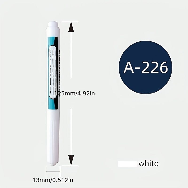 1/2 pz set di pennarelli per vernice permanente bianca per legno roccia plastica pelle vetro pietra metallo tela ceramica marcatore foro profondo 0,7 mm del 2025 a $7.99 –P8