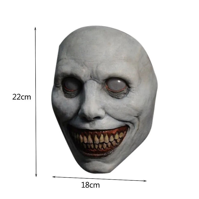 halloweenská maska, cosplay, zakrytí obličeje, strašidelná maska smějícího se ďábla, super realistická maska, na večírky, školní festivaly, kulturní festivaly, akce, strašidelný dům, umělecký festival 2025 - $15.49 –P5