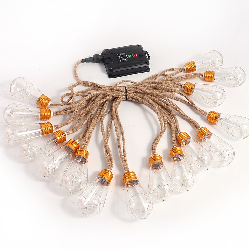 Solar String Lights Rope Outdoor Fairy String Lights Solar Light Decorations Rustic Chic Farmhouse Decor for Mantels Walls 7.5M 16LEDS 2025 - $38.99 –P4