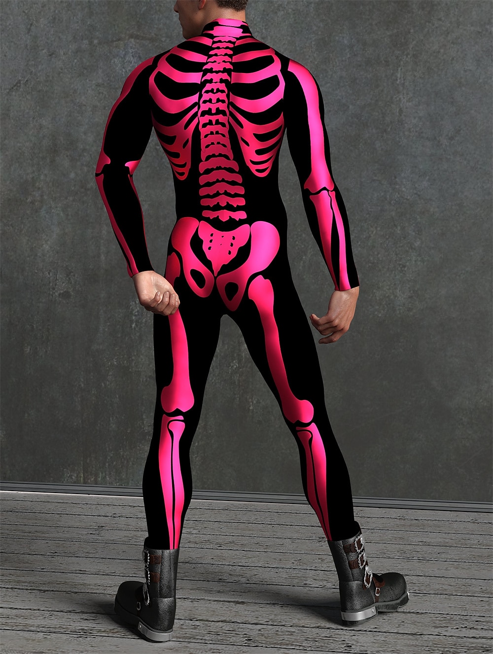 Skeleton Skull Carnival Costume Full Body Suit Cosplay Costume Bodysuits Full Body Catsuit Adults' Men's Women's One Piece Scary Costume Party Halloween Masquerade Mardi Gras Easy Carnival Costume 2025 - $26.99 –P7