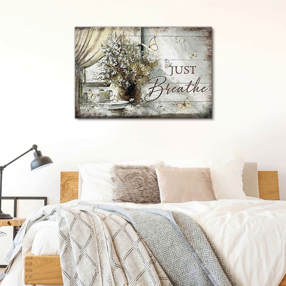 palavras lona de arte de parede o apenas respire impressões e pôsteres fotos pintura em tecido decorativo para fotos de sala de estar sem moldura de 2025 por $8.49 –P2