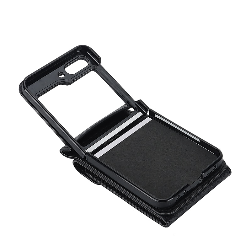 Handy Hülle Handyhüllen Für Samsung Galaxy Z Flip 7 Z Flip 6 Z Flip 5 Z Flip 4 Z Flip 3 Brieftaschenhülle Ringhalter mit Trageriemen Anti-Diebstahl Retro PC PU-Leder 2025 - $32.99 –P14