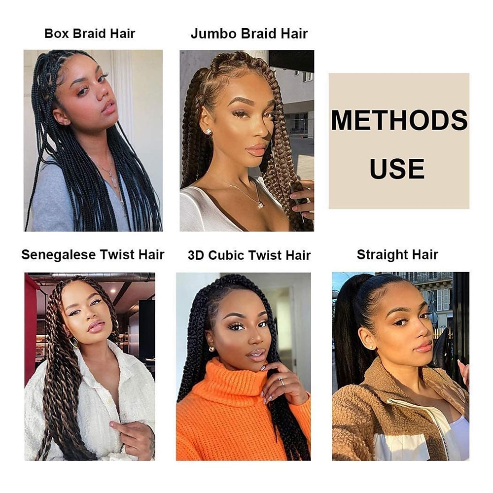 Удлинитель Огромный Коробка косичек Искусственные волосы Волосы для кос 5 шт 3 пакета 1 пакет 2026 - $16.49 –P6