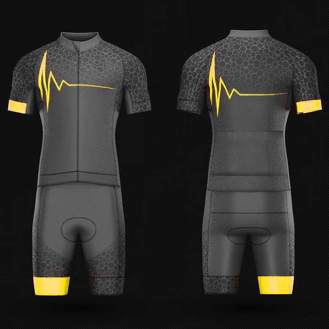 בגדי ריקוד גברים חולצת ג'רסי ומכנס קצר ביב לרכיבה שרוולים קצרים רכיבת הרים רכיבת כביש צהוב אודם פול גראפי אופניים חליפות בגדים 3D לוח נושם ייבוש מהיר כיס אחורי פוליאסטר ספנדקס ספורט גראפי ביגוד 2025 - €40.82 –P3