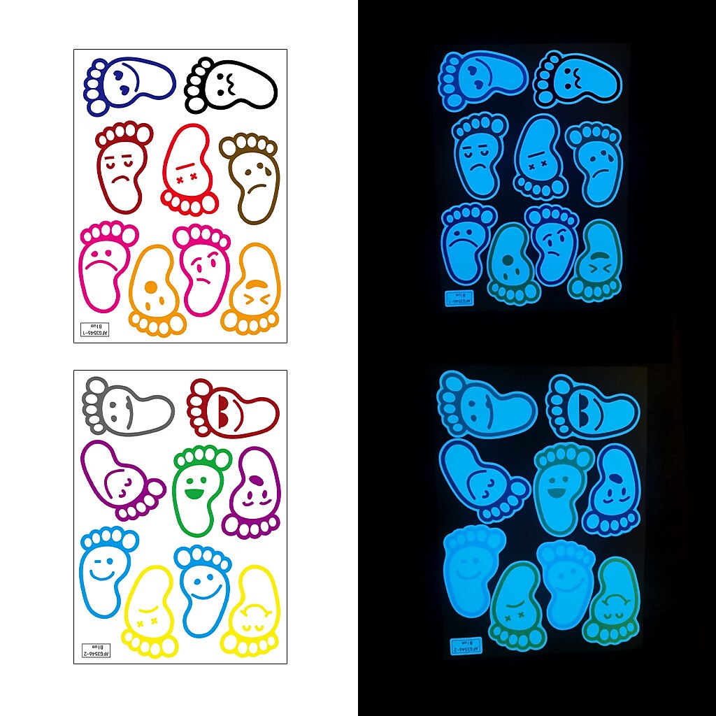 1 Set Footprint Pattern Glow In The Dark Floor Sticker 2025 - $10.99 –P6