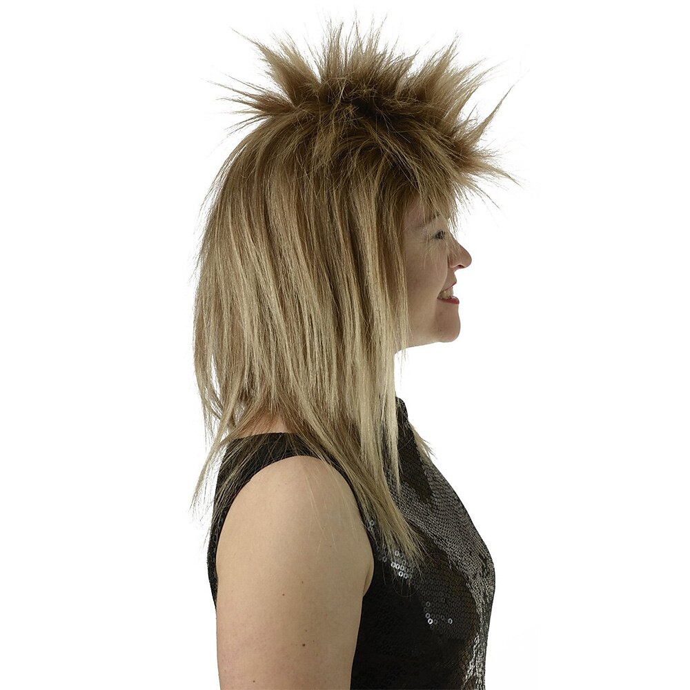 Parrucche Costume di Città Parrucca Rocker degli Anni 80 Tina Parrucca da Rock Star degli Anni 70 e 80 Mista Castano Biondo Parrucca di Bowie Labirinto Halloween del 2025 a $21.99 –P2