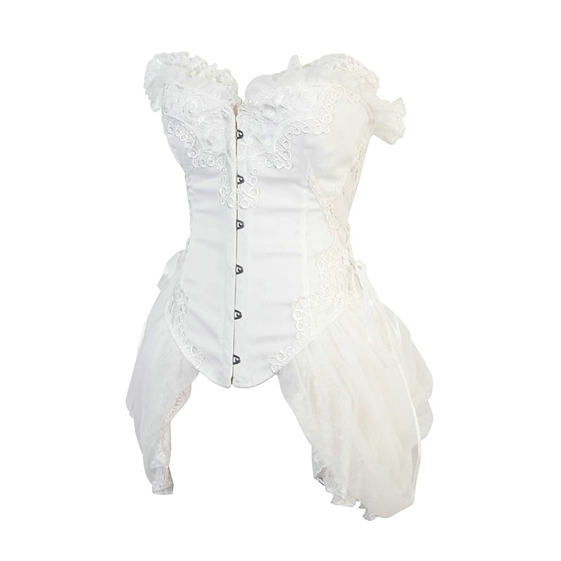 Vintage Rococo Punk & Gothic Overbust Corset Bustier Bodyshaper Pirate Lace Women's Fantasy Halloween Carnival Valentine's Day Party / Evening Prom Adults' Bra Underwear All Seasons 2025 - $36.99 –P9