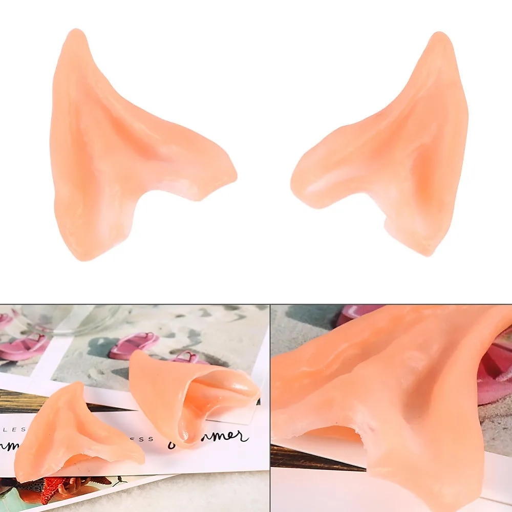 Halloween Elf Ears Cosplay Props, Latex Fairy Angel Dress Up False Ears, Half Elf Ears for Halloween Costume, Party Decoration Accessories 2025 - $6.99 –P4