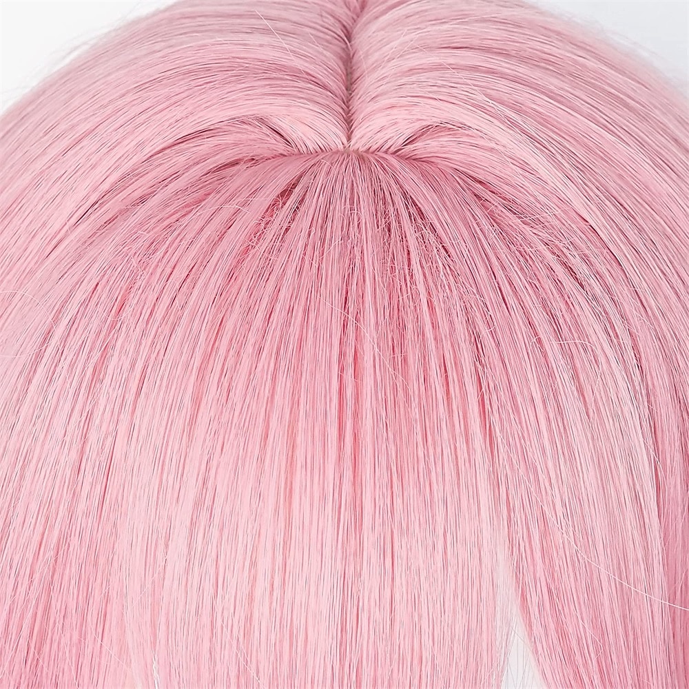 parrucca rosa per cosplay guuji yae miko capelli con frangia a coda di cavallo parrucca lunga riccia e soffice per festa di carnevale del 2025 a $26.99 –P6