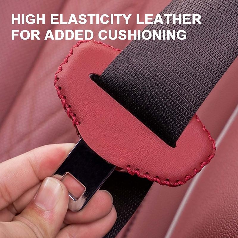 Car Safety Belt Buckle Clip Protection Cover Leather Interior Seat Belt Protector Anti Slip Cover Safety Car Accessories 2026 - $10.99 –P10