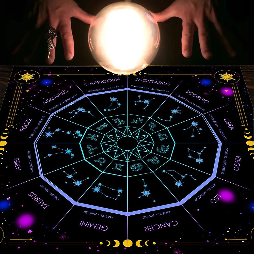 Скатерть Таро для игры, алтарная ткань, колдовство, астрологический декор, блокнот для карт оракула, коврик для таро, декор ведьмака, сувениры для вечеринок, декор для подарков на вечеринку, 2026 - $16.99 –P6