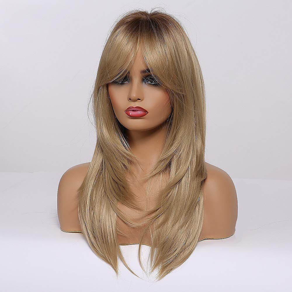 Red Wigs for WomenLong Layered Wigs with Bangs Heat Resistant Synthetic Fibre Wigs Halloween Cosplay Party Wigs 2025 - $24.99 –P15