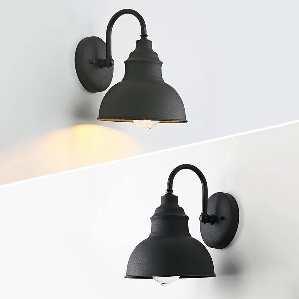 Rust Wall Light Outdoor Retro Rust Wall Light Lighting IP65 Waterproof Gooseneck Barn ...