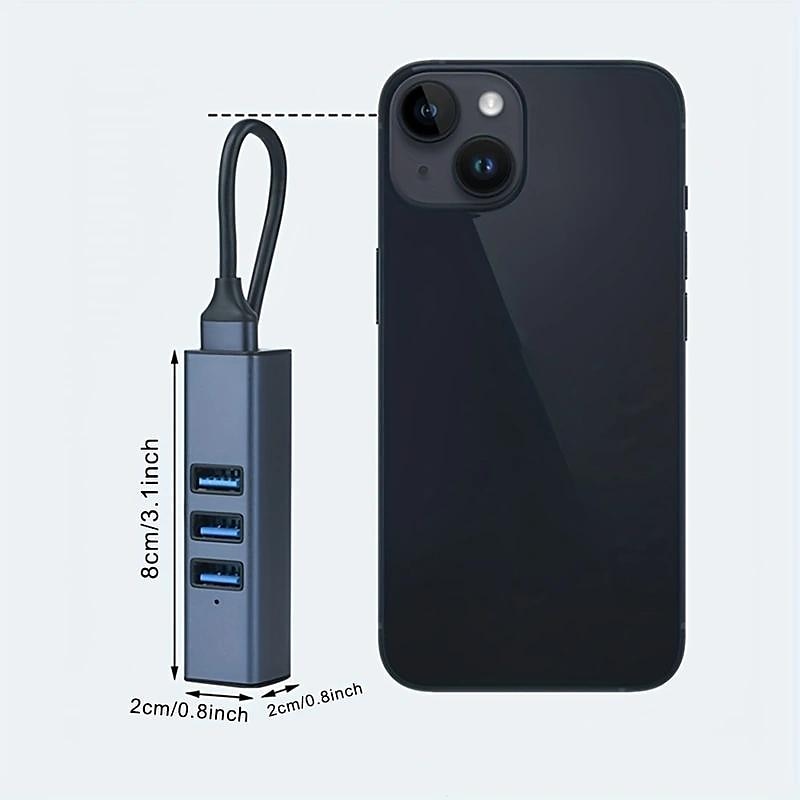 2025年 USB エキスパンダー 4-in-1 3.0 ハブ スプリッター タイプ C 100 メガビット ネットワーク カード ノートブック 1 ドラッグ 4 エキスパンダー  コレクション – $17.99 –P6