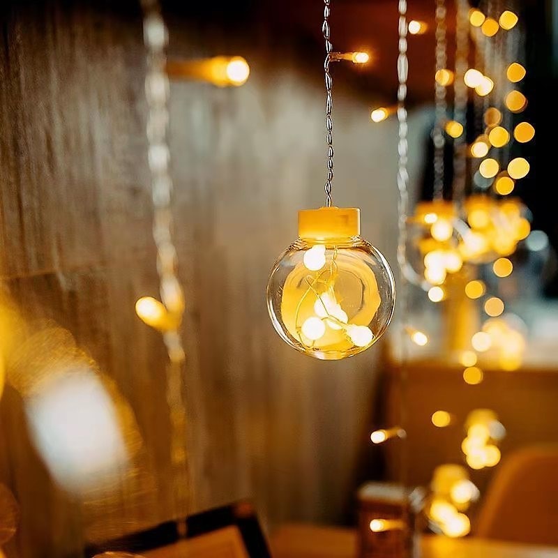 energia solare led sfera dei desideri stringa di luce fata flessibile filo di rame stringa di luce per tenda per giardino cortile vacanza festa di natale illuminazione decorativa colorata del 2025 a $58.99 –P6