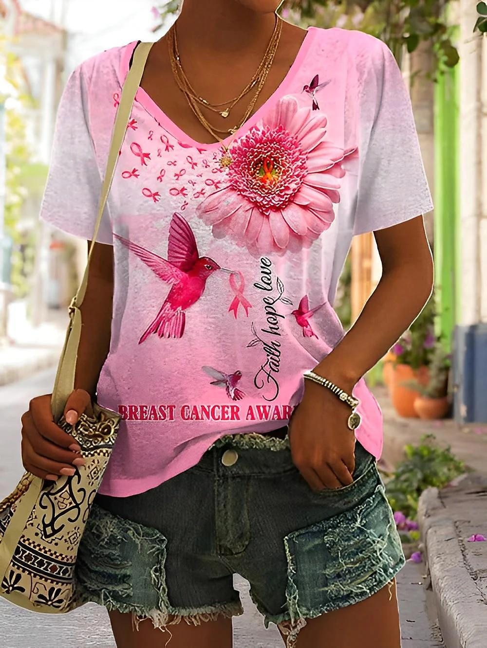 t-shirt basique fluo pour femme&hauts à manches courtes à imprimé abstrait lumineux, col en V, quotidien, week-end, jaune, bleu, or, bleu clair de 2025 ? $21.99 –P6