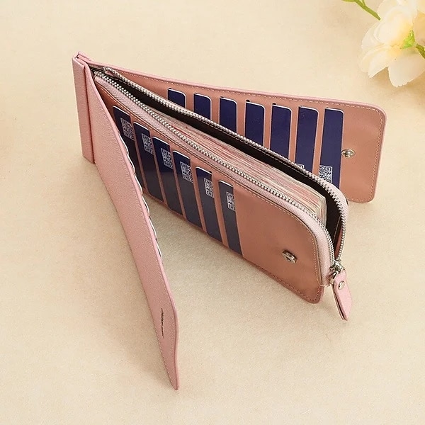 Dame/herre lang lommebok glidelåslomme kortholder clutch slank veske mynt kredittkortlommebok billett kredittkortveske 2026 - $15.99 –P3
