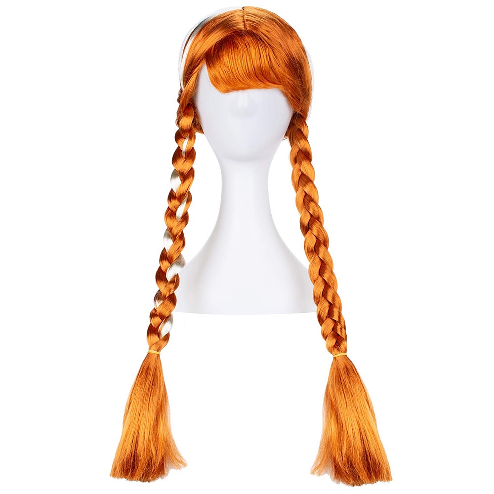 Pelucas de princesa Anna para niñas pequeñas pelucas de cumpleaños carnaval fiesta de Navidad pelucas de Halloween 2025 - $18.49 –P3