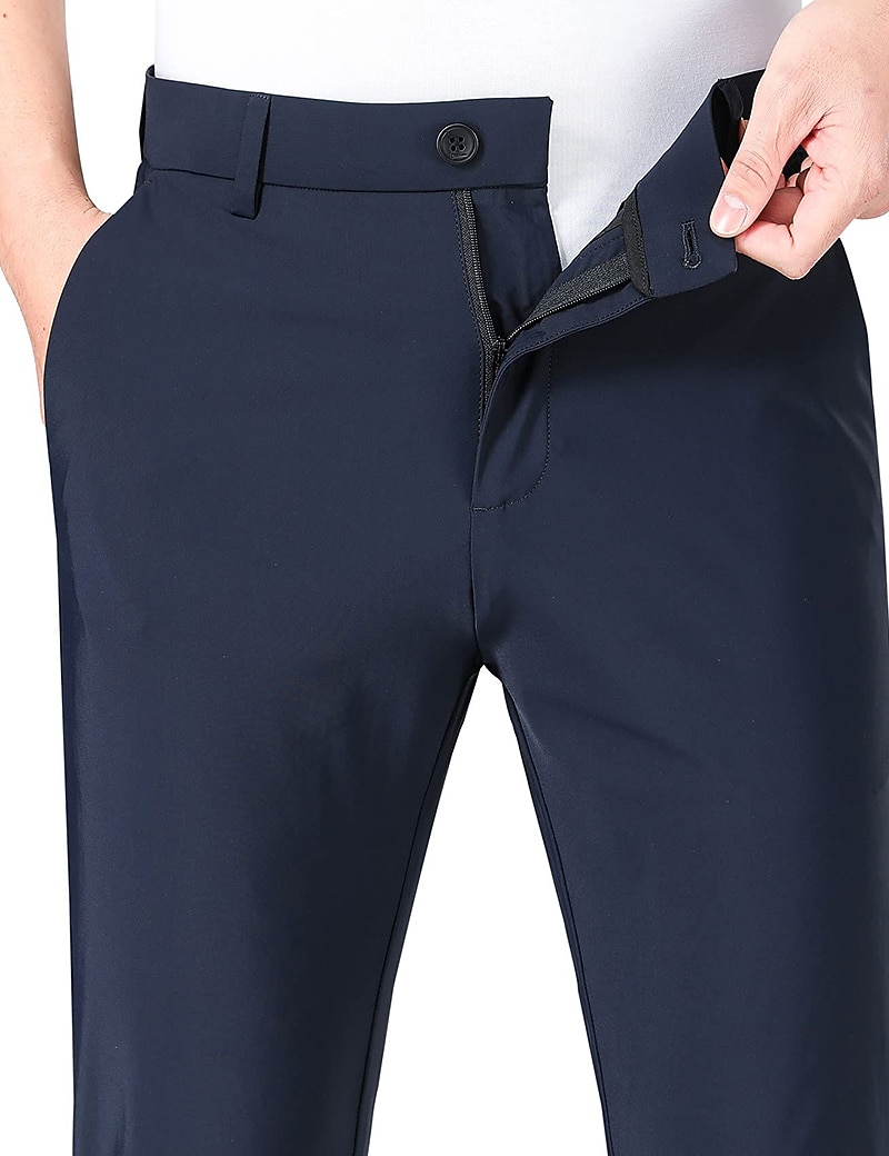 Voor heren Golfbroek Broek Vrijetijdsbroek Stretch broek Zak Effen Sneldrogend Lichtgewicht Volledige lengte Dagelijks Buiten Uitgaan Modieus Casual blauw Khaki 2026 - $20.99 –P6