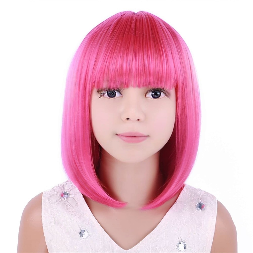 parrucca nera per bambini parrucca nera bob per bambini parrucca nera corta per ragazze festa cosplay parrucca sintetica con rete di rose da indossare tutti i giorni parrucche di carnevale del 2026 a $14.95 –P5