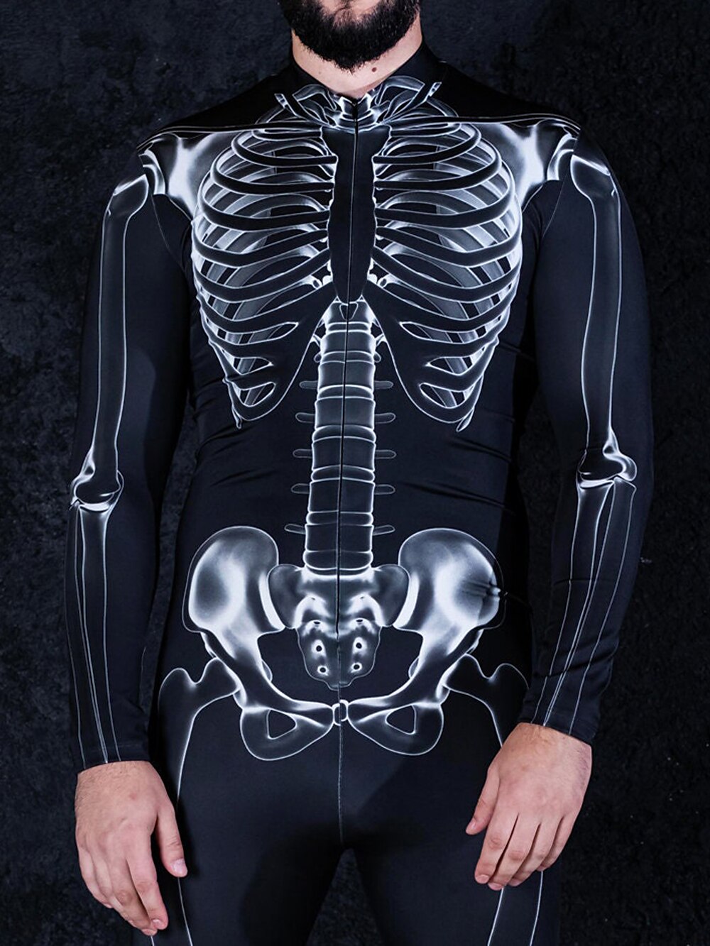 Skull Skeleton Carnival Costume Full Body Suit Cosplay Costume Bodysuits Halloween Group Couples Costumes Kid's Adults' Men's Women's Scary Costume Halloween Carnival Masquerade Easy Carnival Costume 2025 - $32.99 –P11