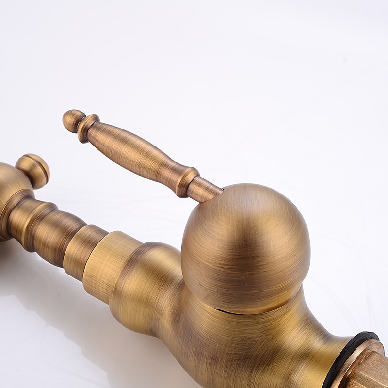 Luxury Retro Style Utility Sink Laundry Gold Faucet, Centerset High Arc One Handle One Hole Wash Basin Tap with Hot and Cold Water Switch, Laundry Tub Pot Filler Commercial Faucet in Antique Brass 2025 - $72.99 –P4