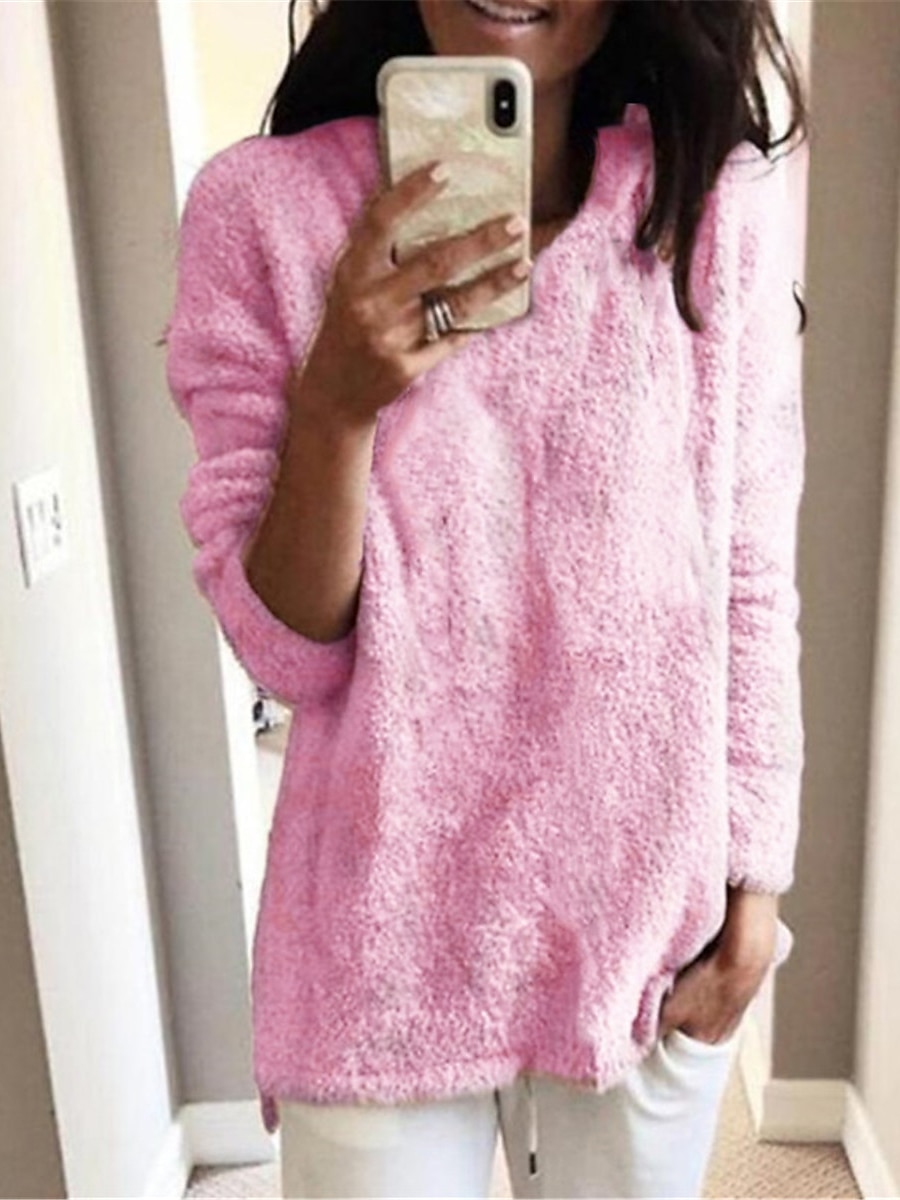 Femme Pull mode Décontractées Flexible Couleur unie Grosse maille Col Roulé énorme manche longue Hauts réguliers Tricoter du quotidien Sortie Fin de semaine Noir Blanche Automne Hiver de 2025 ? $11.99 –P2