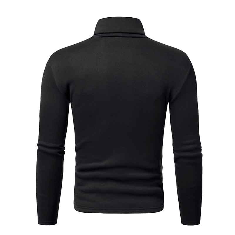 Férfi Garbó Kötöttáru Férfi teknős nyakú jumper Pulóver Kötött Normál felsők Kötött Sima Körgallér Modern Kortárs Munka Hétköznapi viselet Ruházat Ősz Tél Bor Fekete S M L 2025 - $6.99 –P6