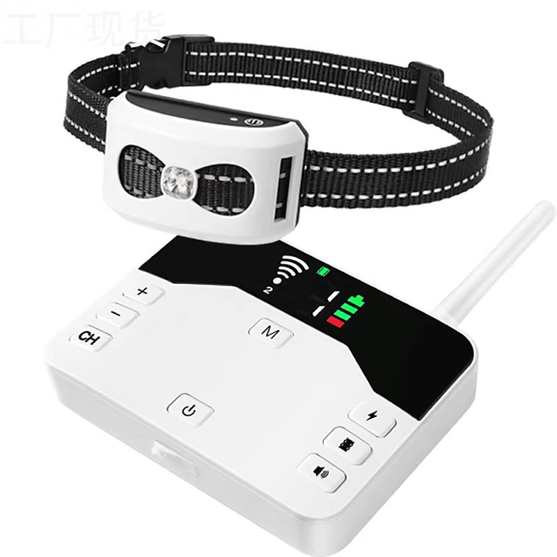 Clôture électronique pour chien arrêt des aboiements télécommande 2-en-1 formation choc électrique collier de chien dresseur de chien intelligent de 2025 ? $98.99 –P1