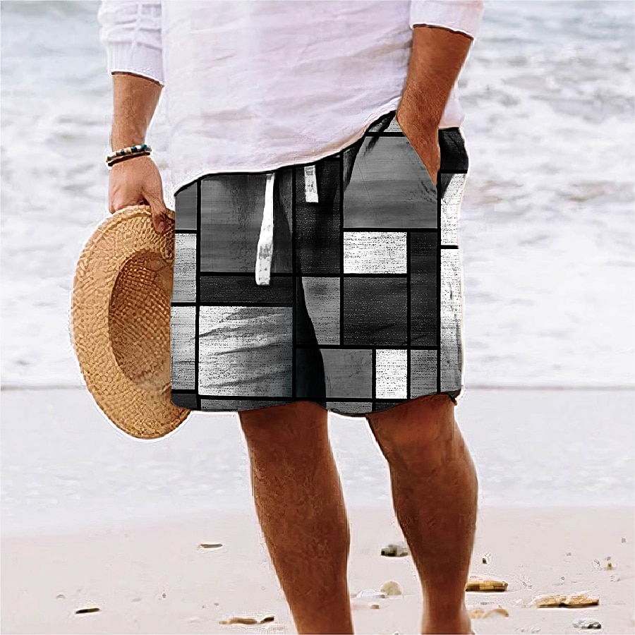 Per uomo Grafico Blocco di colori Patchwork Shorts Pantaloncini Estivi Shorts da Spiaggia Misura del girovita medio Streetwear Hawaiano Designer Casuale Quotidiano Ferie Elastico in vita Stampa 3D del 2025 a $19.99 –P6