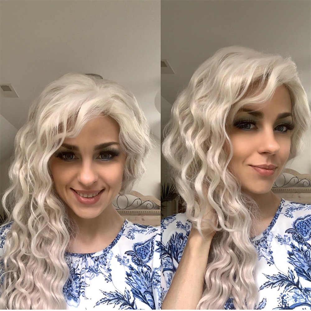 Presentes de Carnaval Peruca Ombre Loira Acinzentada Cacheada Longa para Mulheres Brancas Peruca Sintética Fluffy 80s Carnaval de Natal Fantasia para Mulheres Big Volume Tons de Marrom Loiras Perucas de 2025 por $28.99 –P5