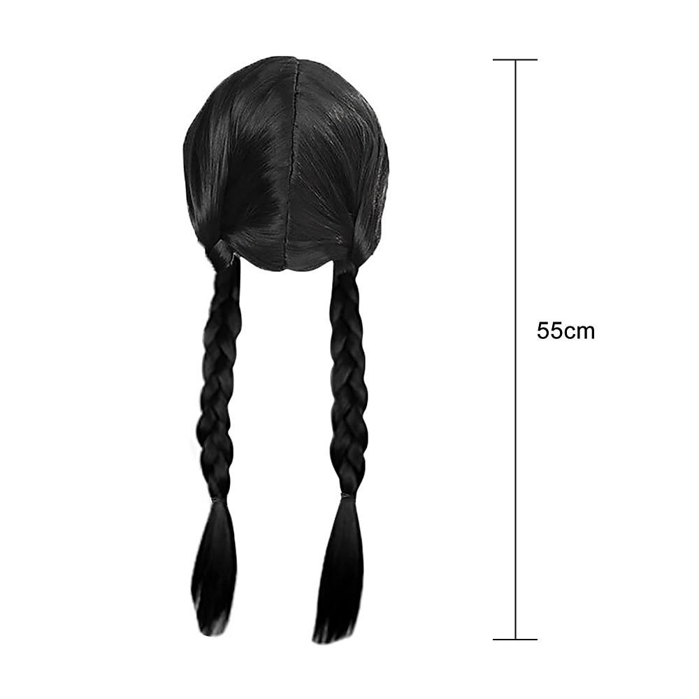 Cosplaypruiken Zwart Recht Synthetisch haar Lang Pruiken Voor meisjes Pruiken Voor feest 2026 - $17.49 –P4