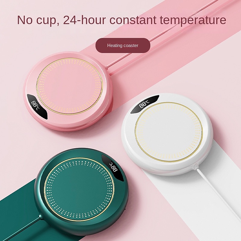 Mini Portable USB Cup Warmer, 3 Gear Coffee Mug Heating Coaster, Smart  Thermostatic Hot Plate Milk Tea Water Heating Pad Heater